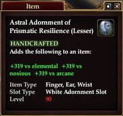 Astral Adornment of Prismatic Resilience (Lesser)