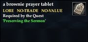A brownie prayer tablet