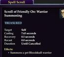Scroll of Friendly Orc Warrior Summoning