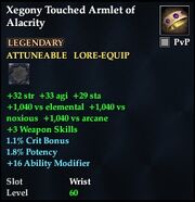 Xegony Touched Armlet of Alacrity