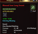 Blessed Iron Long Sword