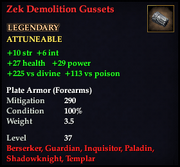 Zek Demolition Gussets