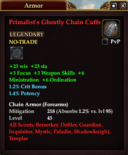Primalist's Ghostly Chain Cuffs