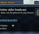 A pristine alder bookcase