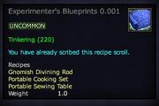 Experimenter's Blueprints 0.001