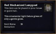 Red Mechanized Lamppost