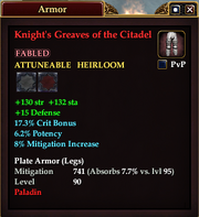 Knight's Greaves of the Citadel