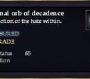 A dismal orb of decadence