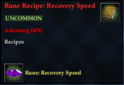 Rune Recipe- Recovery Speed