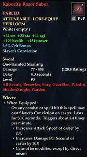 Kaborite Razor Saber