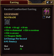 Faceted Leatherfoot Earring