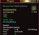 Blessed Iron Battle Hammer