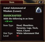 Astral Adornment of Wisdom (Lesser)