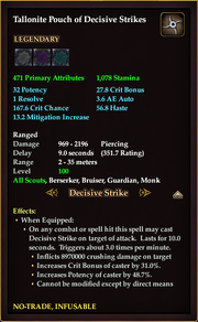 Tallonite Pouch of Decisive Strikes