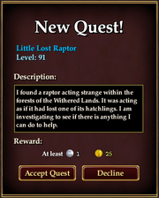 Little Lost Raptor Quest