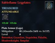 Sableflame Legplates