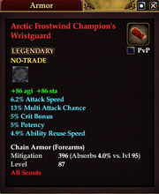 Arctic Frostwind Champion's Wristguard