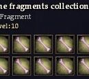 Shattered bone fragments collection