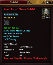 Sandblasted Tower Shield