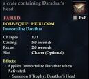 A crate containing Darathar's head