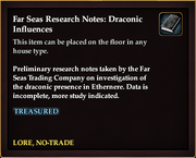 Far Seas Research Notes Draconic Influences