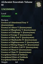 Alchemist Essentials Volume 64