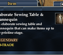 Elaborate Sewing Table & Mannequin