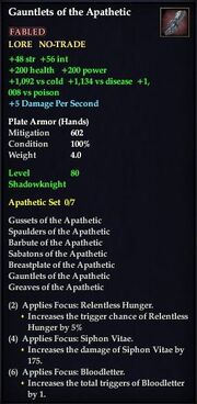 Gauntlets of the Apathetic