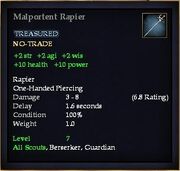 Malportent Rapier