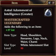 Astral Adornment of Intelligence (Greater)