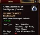 Astral Adornment of Intelligence (Greater)