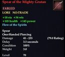 Spear of the Mighty Grutan