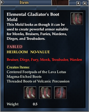 Elemental Gladiator's Boot Mold