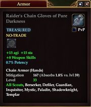 Raider's Chain Gloves of Pure Darkness