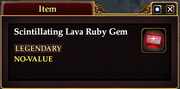 Scintillating Lava Ruby Gem