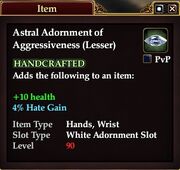 Astral Adornment of Aggressiveness (Lesser)