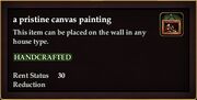 A pristine canvas painting