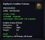 Zephyre's Leather Cuirass