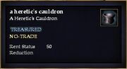 A heretic's cauldron