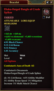 Diaku-Forged Bangle of Crude Spikes