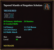 Tapered Mantle of Forgotten Scholars