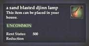 A sand blasted djinn lamp