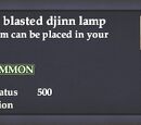 A sand blasted djinn lamp