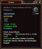 Raider's Chain Helmet of Pure Darkness