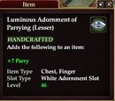 Luminous Adornment of Parrying (Lesser)