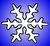 White and Blue Snowflake