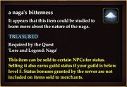 A naga's bitterness