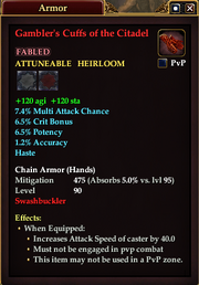Gambler's Cuffs of the Citadel