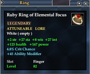 Ruby Ring of Elemental Focus