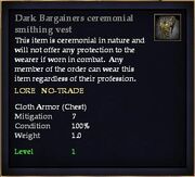 Dark Bargainers ceremonial smithing vest